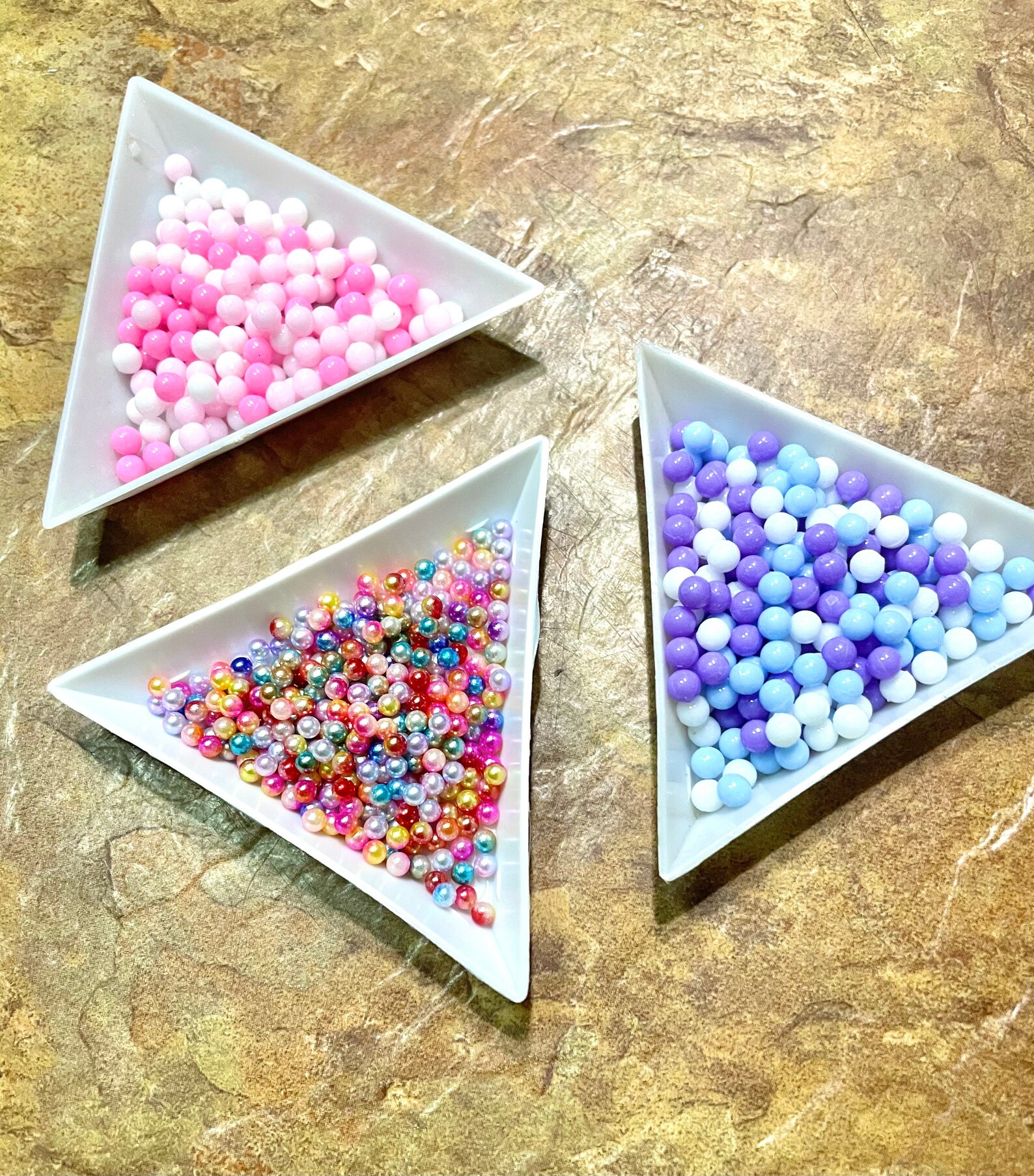 Faux boba pearls mini shaker beads no hole beads pastel Etsy