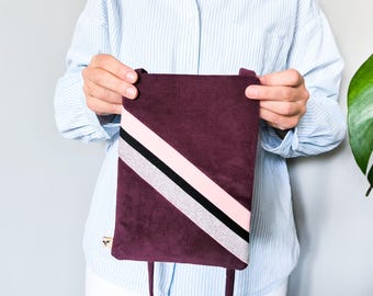 Cord Crossbody Handytasche für Reisen: Upcycled Textile Passport Geldbörse