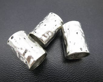 SLD128 - Silver Black Beads