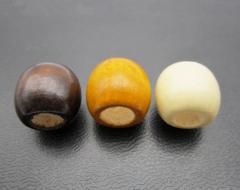 6PCS wood Dreadlock beads wooden dread Making Jewelry Accessories about 8mm hole