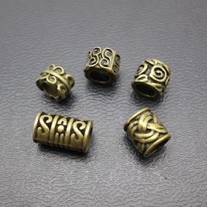5PCS mix Antique Bronze Dreadlock beads dread Jewelry Making Accessories set