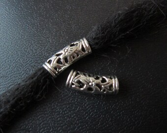 5PCS Silver Dreadlock beads dread JewelryMaking Accessories 4.5mm hole