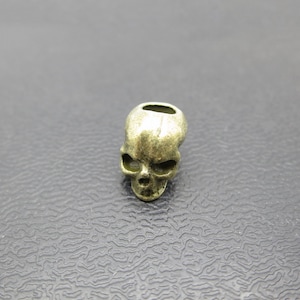 1PC Antique Bronze skull Dreadlock beads dread Hair Braid Jewelry Beard Beads Accessories 5mm hole
