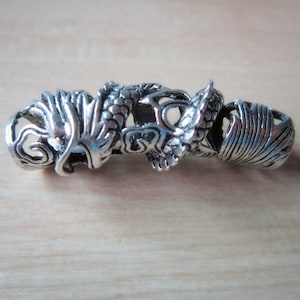 1PCS Dragon Antique silver Dreadlock beads dread JewelryMaking Accessories 7.8mm hole