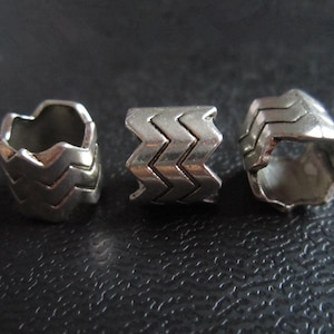 2pcs silver Dreadlock beads dread Jewelry Making Accessories 9mm hole