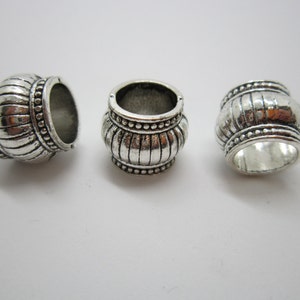 1PCS Silver Dreadlock beads dread Jewelry Making Accessories 8.8mm hole