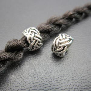 5PCS Silver Dreadlock beads dread Jewelry Making Accessories 5.2mm hole