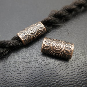 5PCS Antique red bronze dread beads Dreadlock hair Jewelry Making Accessories 3.5mm hole