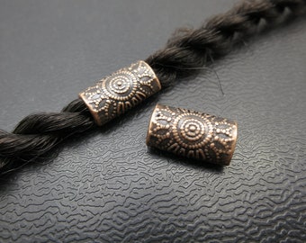 5PCS Antique red bronze dread beads Dreadlock hair Jewelry Making Accessories 3.5mm hole
