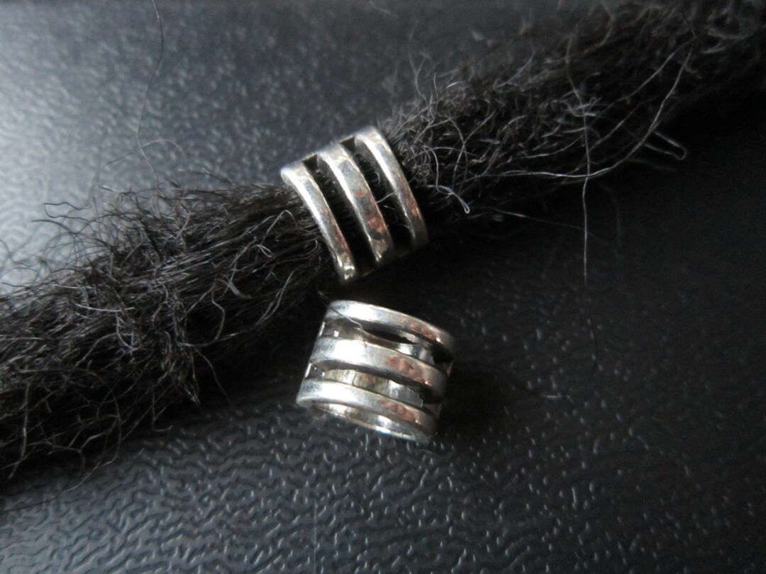 2PCS Silver Dreadlock Beads Dread Hair Braid Jewelry  display picture 1