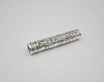 1PC Antik Silber lange Dreadlock Perlen dread Haar Braid Schmuck Bart Perlen Zubehör 5,8 mm Loch