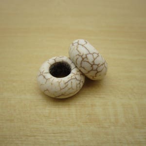 2PCS stone beads Dreadlock beads dread JewelryMaking Accessories 5.5mm hole