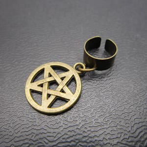 1pc Antique Bronze DIY dreadlock Beads accessory dread hair braid adjustable cuff clip 8mm hole