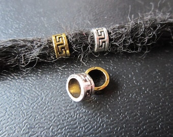 10PCS Ancient gold and silver Dreadlock beads dread Jewelry Making Accessories