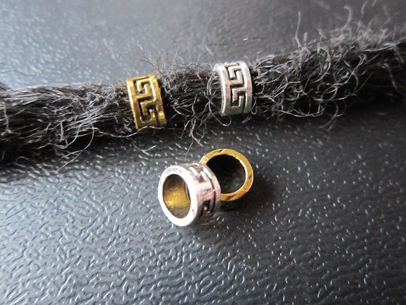 10PCS Ancient gold and silver Dreadlock beads dread Jewelry Making Accessories