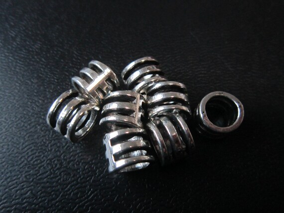 2PCS Silver Dreadlock Beads Dread Hair Braid Jewelry  display picture 1