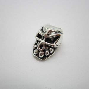 1PC Silver skull Dreadlock beads dread Hair Braid Jewelry Beard Beads Accessories 4.7mm hole