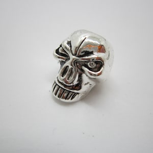1PC Silver skull Dreadlock beads dread Hair Braid Jewelry Beard Beads Accessories 4.5mm hole