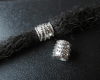 5 STÜCKE Silber Dreadlock Perlen dread Schmuck machen Zubehör 6,5 mm Loch