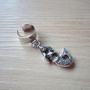 2pcs Silver plated Mermaid DIY dreadlock Beads accessory dread hair braid adjustable cuff clip 8mm hole