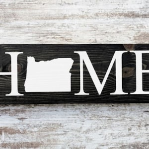 Oregon Home Sign. Oregon Home Decor. Oregon Home Poster. Reclaimed wood. Oregon Wall Art. Oregon Home Blocks