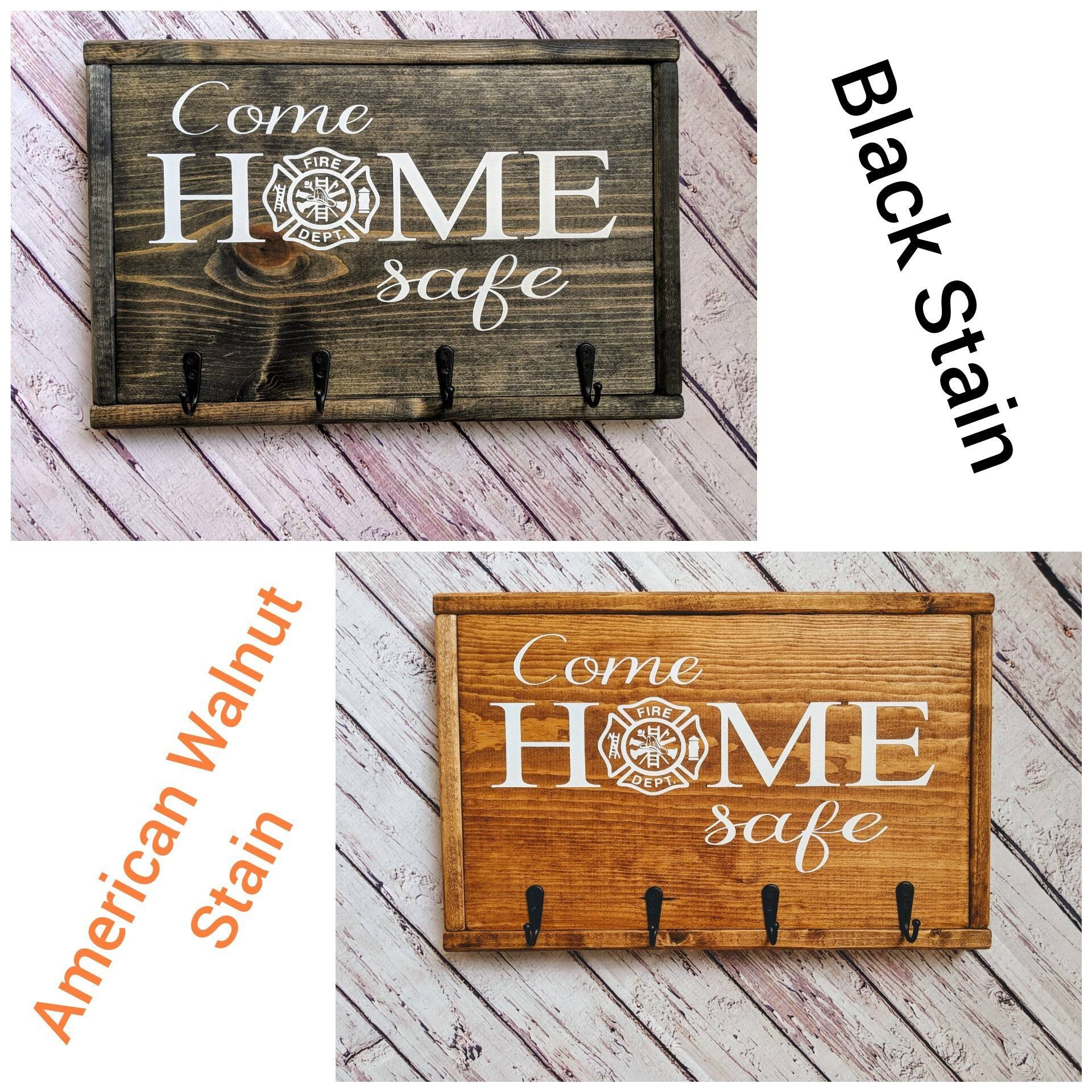 Come Home Safe Firefighter Key Holder. Thin Red Line. - Etsy