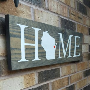 Wisconsin Home Sign. Wisconsin Home Decor. Wisconsin Art. Rustic Home Decor. WI Wall Art. Wisconsin Home Poster. Wisconsin Home Wall Decor image 6