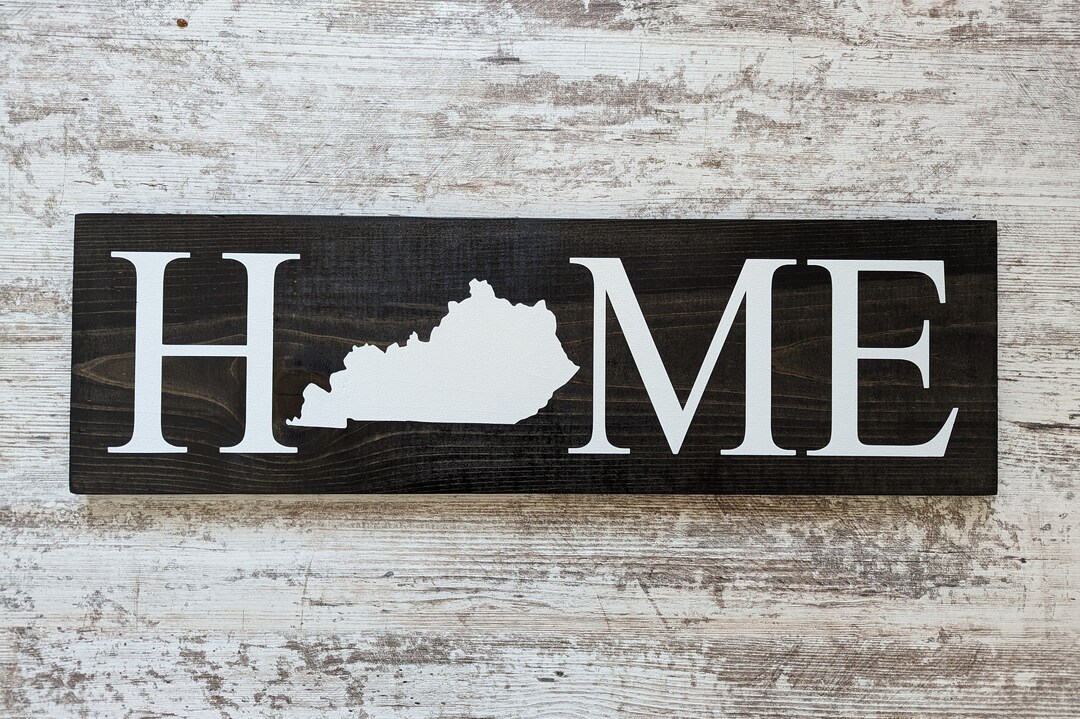 Kentucky Home Sign. Kentucky Home Decor. Kentucky Home Poster. Reclaimed Wood. Kentucky Wall Art