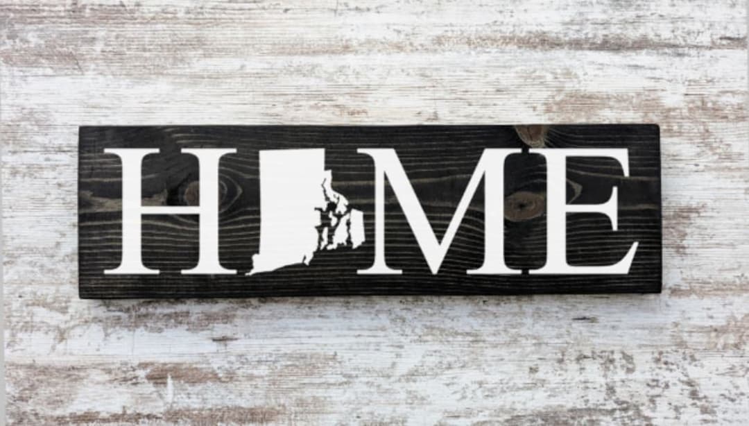 Rhode Island Home Sign. Rhode Island Home Decor. Rhode Island Home