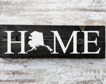Alaska Home Sign. Alaska Home Decor. Alaska Home Poster. Alaska Wall Art