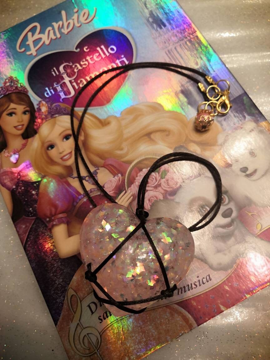 Barbie and the Castle Diamonds Heart Necklace Etsy UK