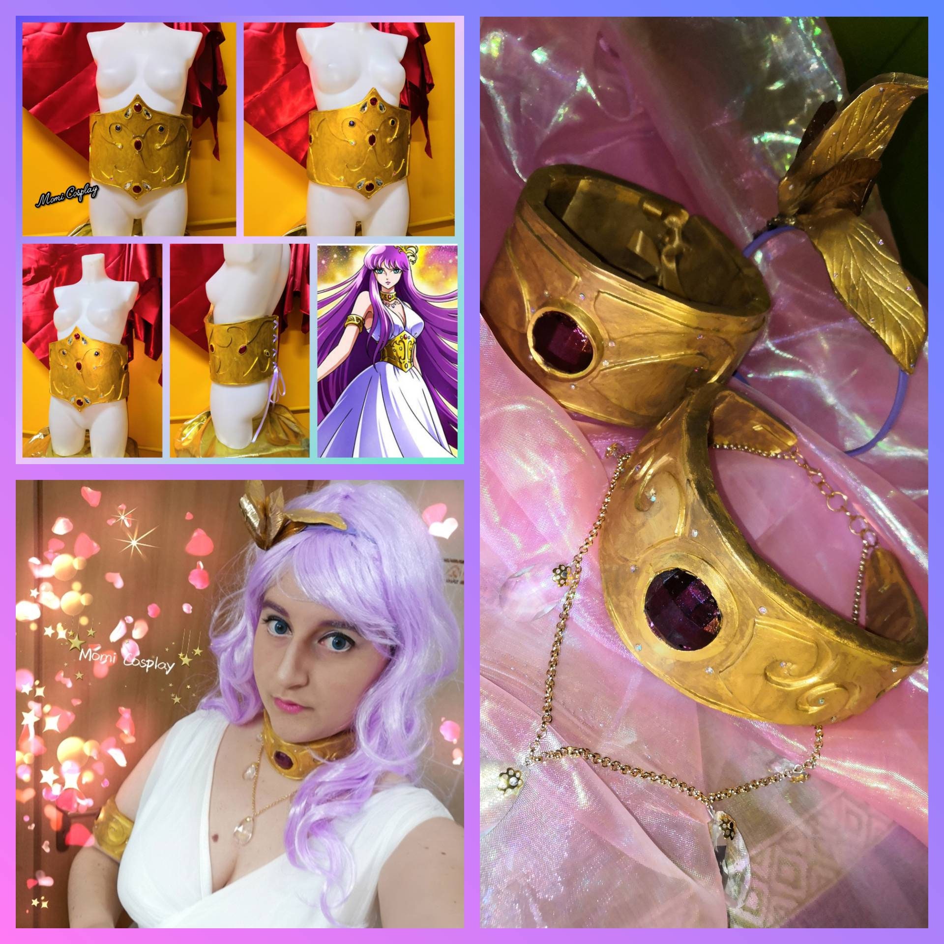 Saint Seiya Ikki Saint Cloth Purple Shoes Cosplay Boots