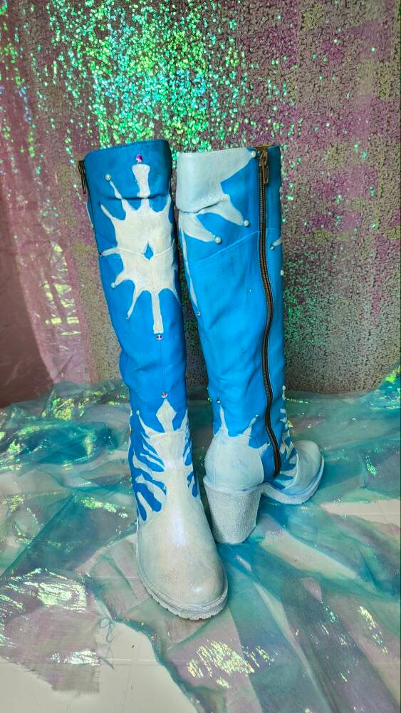 Elsa Boots Cosplay Frozen 2 Boots Etsy
