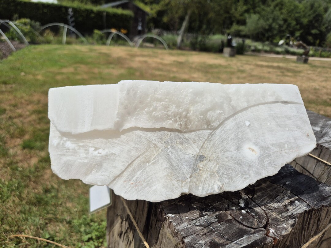 White Translucent Alabaster Stone, Piece of Stone for Sculpting, White ...