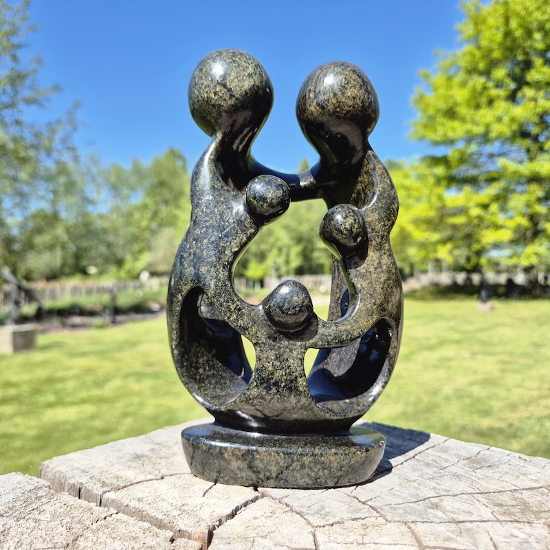 Bronze Statue Family of 5 - Etsy UK