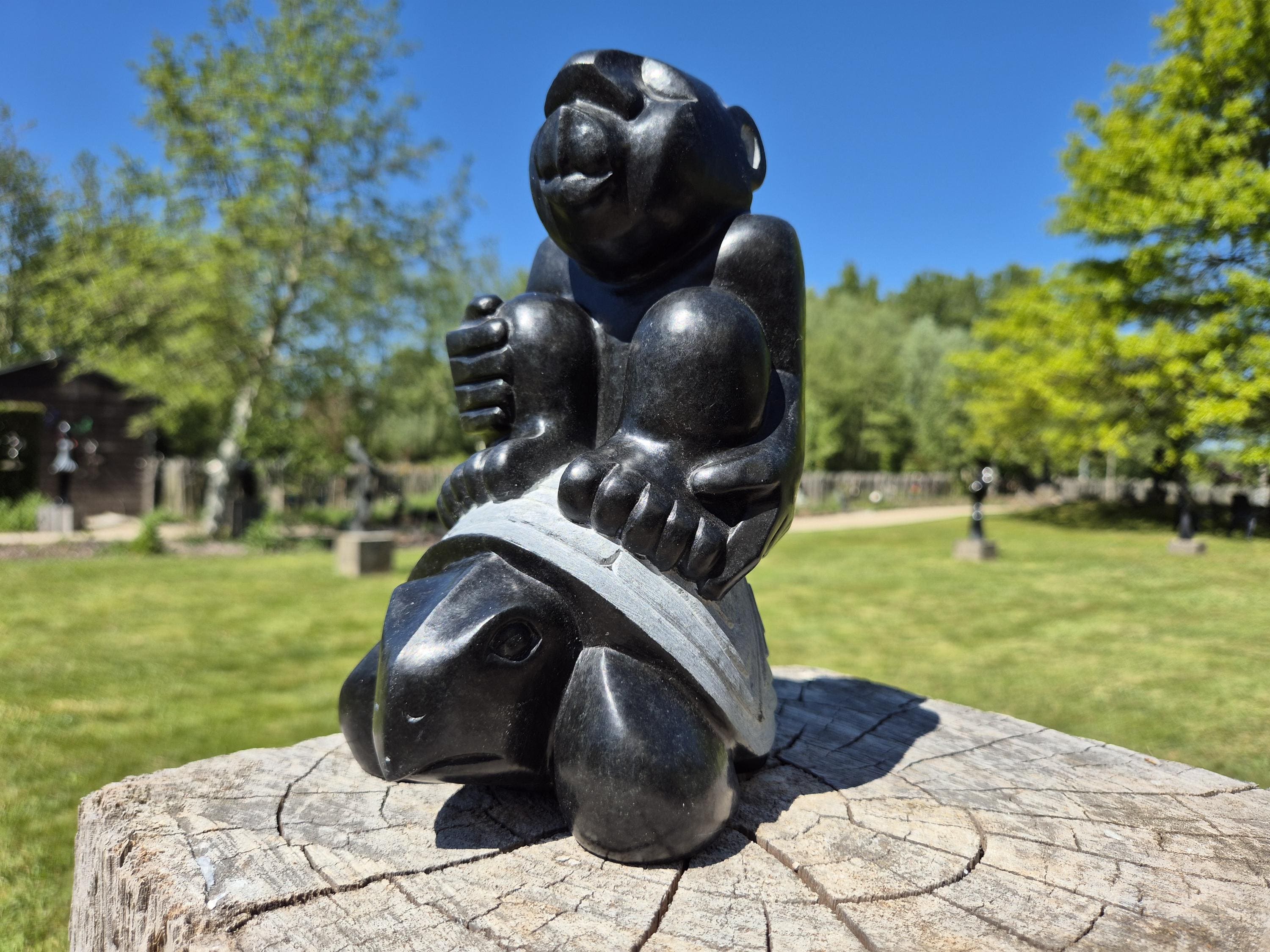 置物 Primitive Sculpture Stone Primitive Man Statue - Etsy Canada
