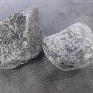 2 chunks of soapstone, black/white soapstone, soft stone for carving, beautiful colours, make a sculpture yourself