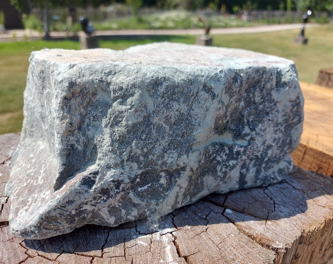 Black Stone for Sculpting, Carving, 1 Chunk of Greenblack Indian