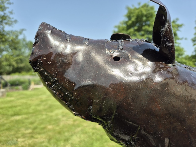 metal pig decor, pig sculpture, metal pig art, pig garden art, farmhouse pig, rustic pig art, garden animal, recycled metal, farmyard decor, handmade pig, outdoor pig art, pig lover gift, metal animal art