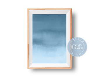 Watercolor Sea Print | Printable Wall Art | Instant Download | Coastal Decor | Coastal Wall Art