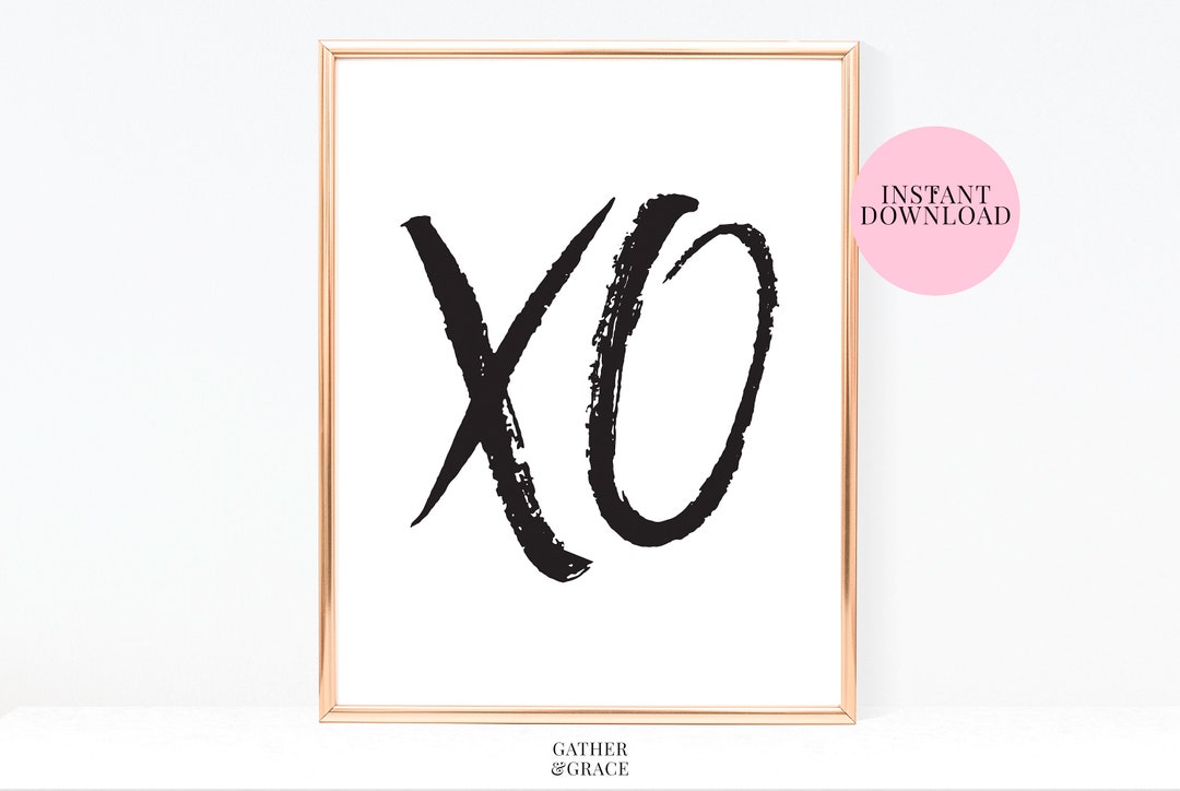 XO Print XO Wall Art XO Nursery Wall Art Minimalist Print X and O