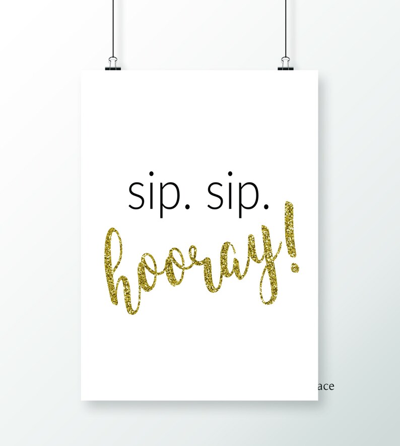 Sip Sip Hooray Printable Wedding Printable Wedding Decor | Etsy