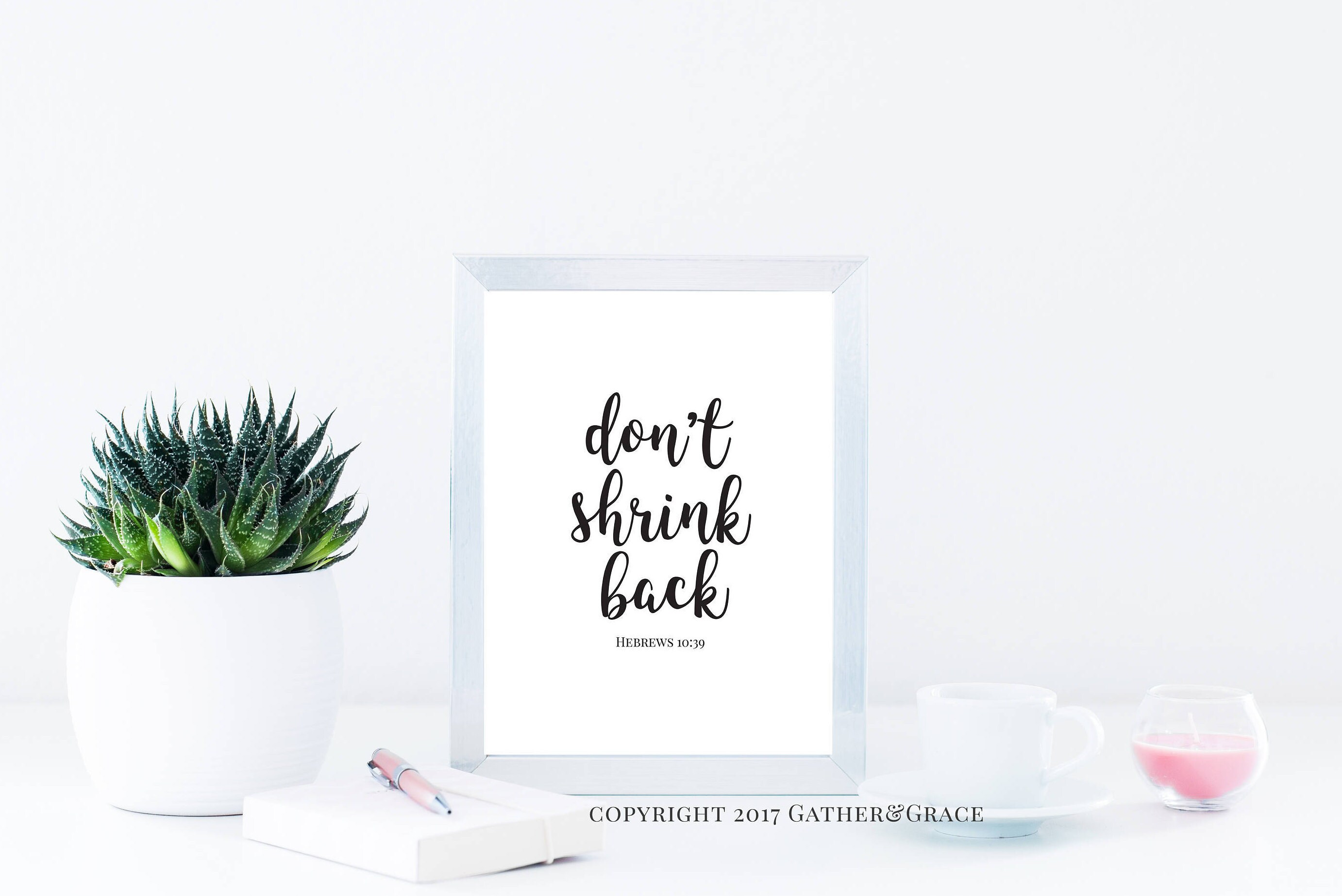 Don't Shrink Back instant download quote print wall Etsy