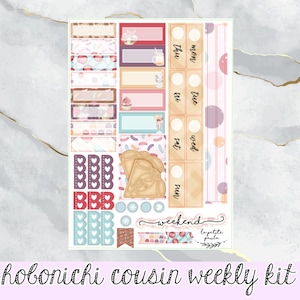 Ice cream lov - Planner Sticker kit Bundle and set for HOBONICHI COUSIN A5, Jibun B6 and Wonderland B6, choose the planner, hobo cousin kits