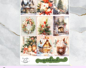 Christmas night kit I A la carte planner sticker kit for vertical planners, A5 wide and Standard vertical, functional and decorative stick