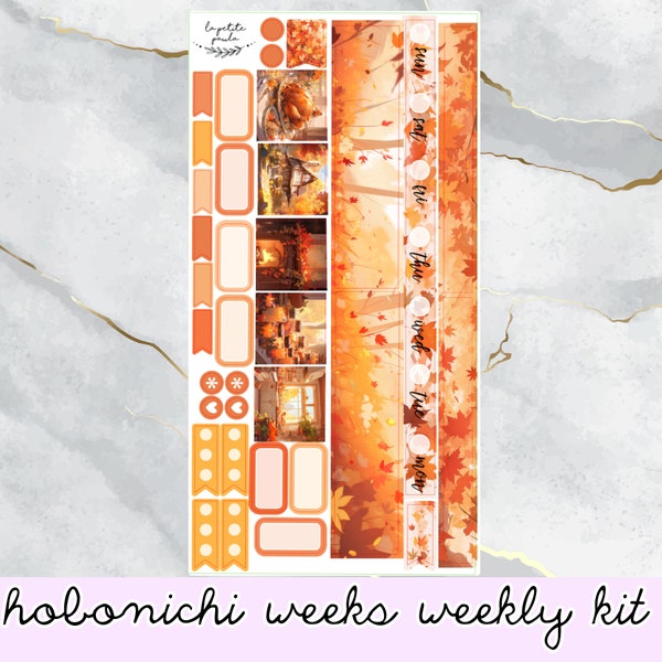 Thanksgiving 2023 - Hobonichi weeks - HB61 - Hobonichi weeks sticker kit, sticker set, functional planner decor for hobo and fauxhobo