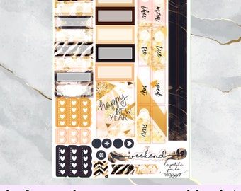 Happy New Year 2024 - Planner Sticker kit Bundle and set for HOBONICHI COUSIN A5, Jibun B6 and Wonderland B6, choose the planner, hobo cousi