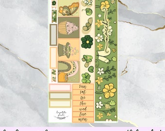 St Patricks Day en Lucky Day maandelijkse kit - maart - Planner Sticker kit Bundel en set voor HOBONICHI COUSIN A5, Jibun B6 en Wonderland B6