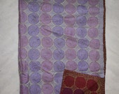Vintage Silk Hand Quilted Kantha Hand Work Stoles Reversible Scarves Scarf ART-SH03