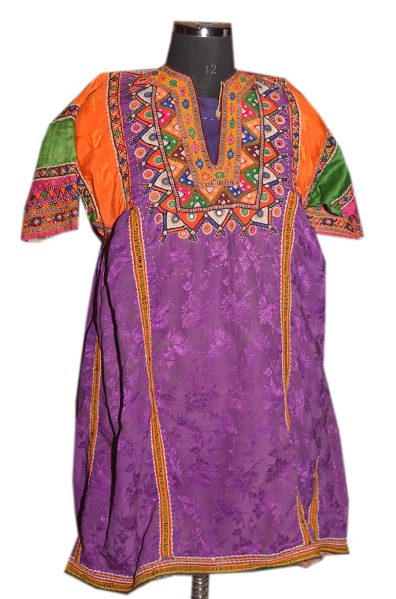 Vintage indian Dress Boho Tribal Kaftan Dress Tun